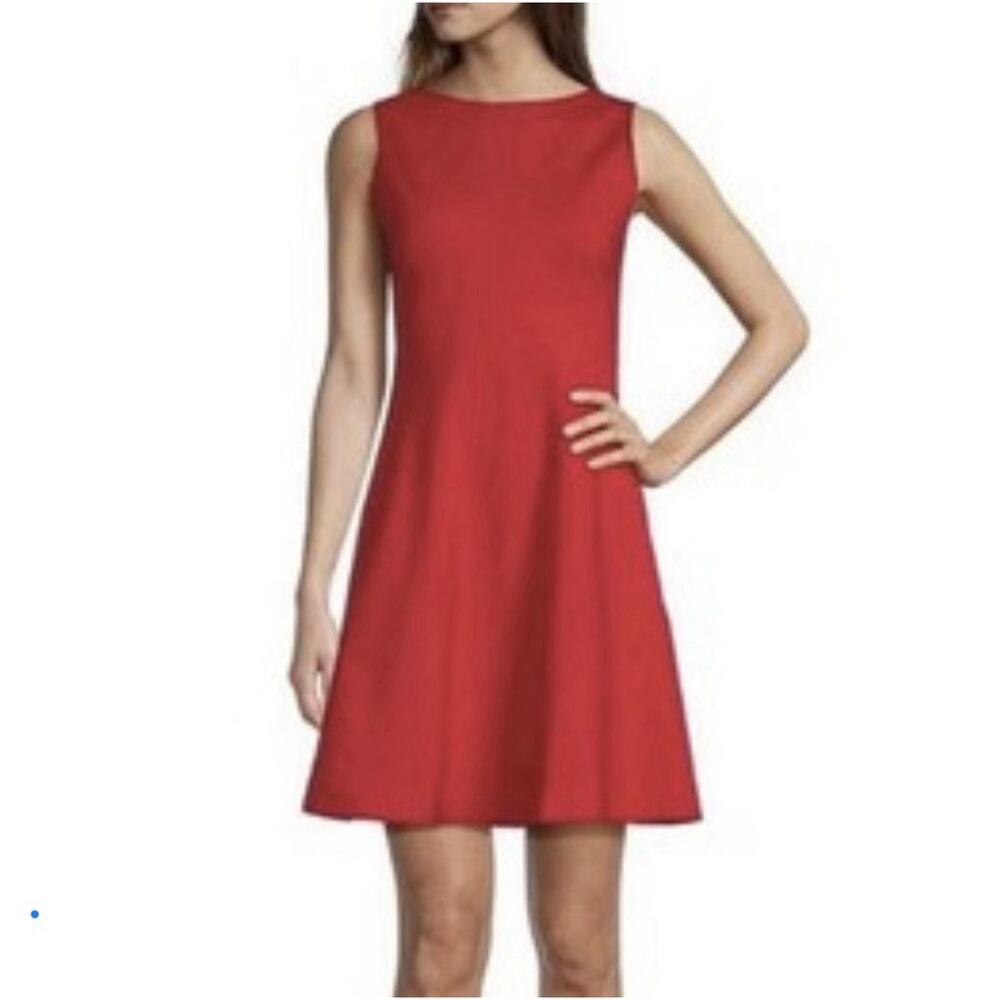 Spanx The Perfect Fit & Flare in True Red Stretch Ponte Dress Size XS